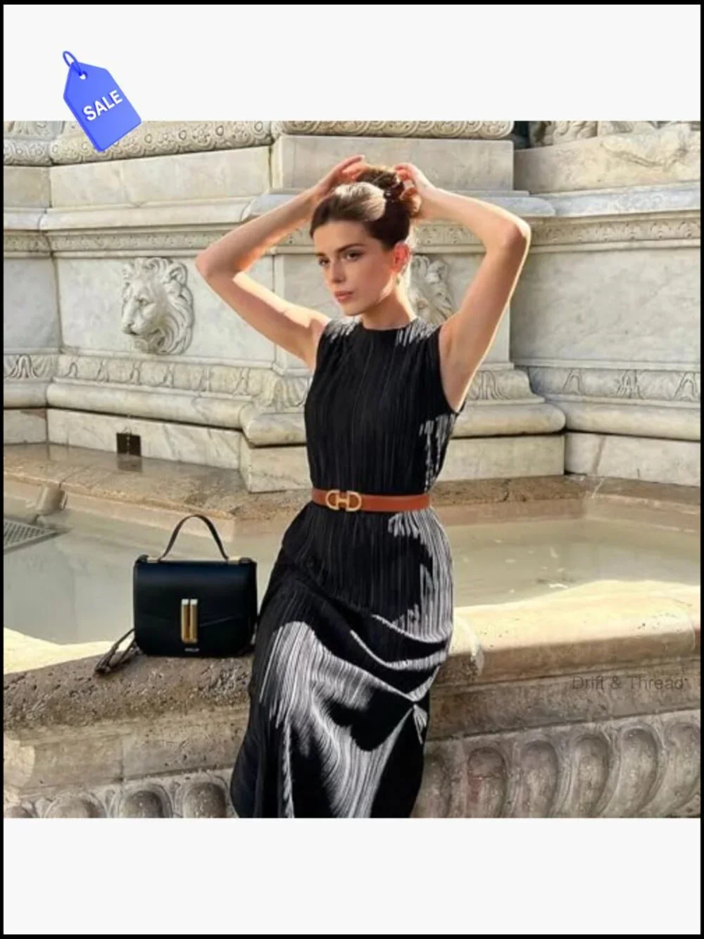 Genuine Leather Women's Belt Classic Buckle Dress & Casual